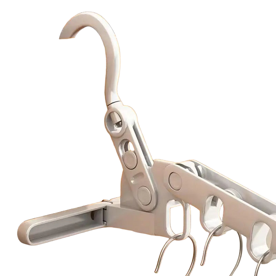 Set de 2 Colgadores Plegables de 5 Ganchos, Ergonómico y Ahorrador de Espacio para Viaje, Hotel, Dormitorio, Hogar
