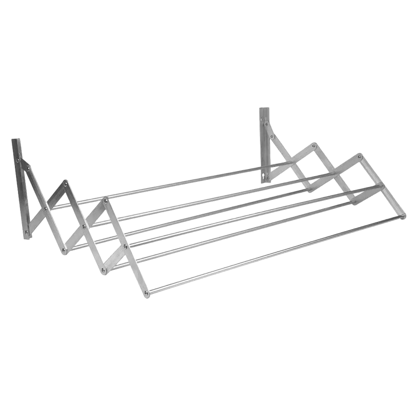Tendedero de Pared Extensible Cofan - Aluminio, Diseño Plegable, 6 Barras de Secado, 80 x 45.5 cm