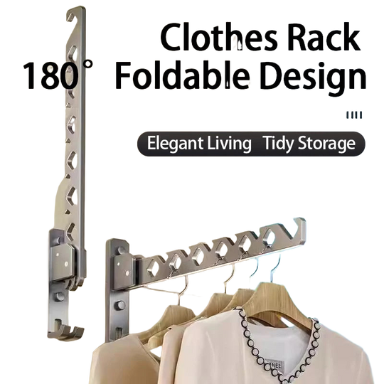 Tendedero de Pared Plegable con Cuerdas y Ángulo Ajustable - Secador de Ropa