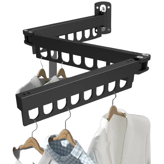 Tendedero de Pared Plegable de Metal Retráctil para Balcón y Hogar