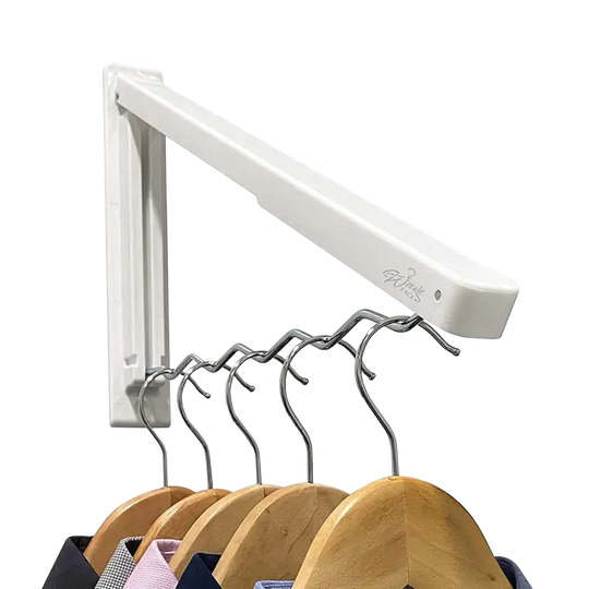 Tendedero de Pared Plegable para Ropa - Colgador Retráctil Ahorrador de Espacio