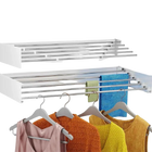 Tendedero de Pared Plegable Retráctil Mikomika 80cm – 6 Barras de Aluminio, Capacidad 30kg