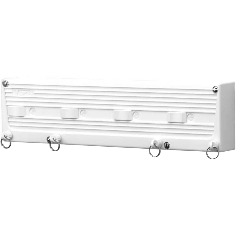 Tendedero de Pared Retráctil CUNCIAL TZ-S4 - 4 Cuerdas de 5m, 20m total, Bloqueo Individual, Compacto, Fabricado en España, Uso Interior/Exterior