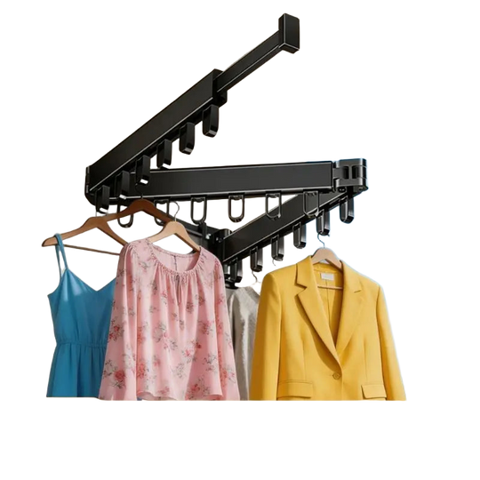 Tendedero de Pared Retráctil de Aluminio Inoxidable Plegable