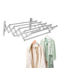 Tendedero de Pared Retráctil para Ropa, Colgador Plegable