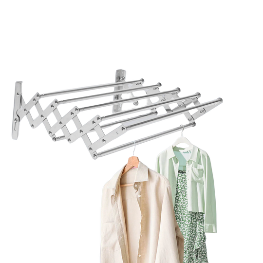 Tendedero de Pared Retráctil para Ropa, Colgador Plegable