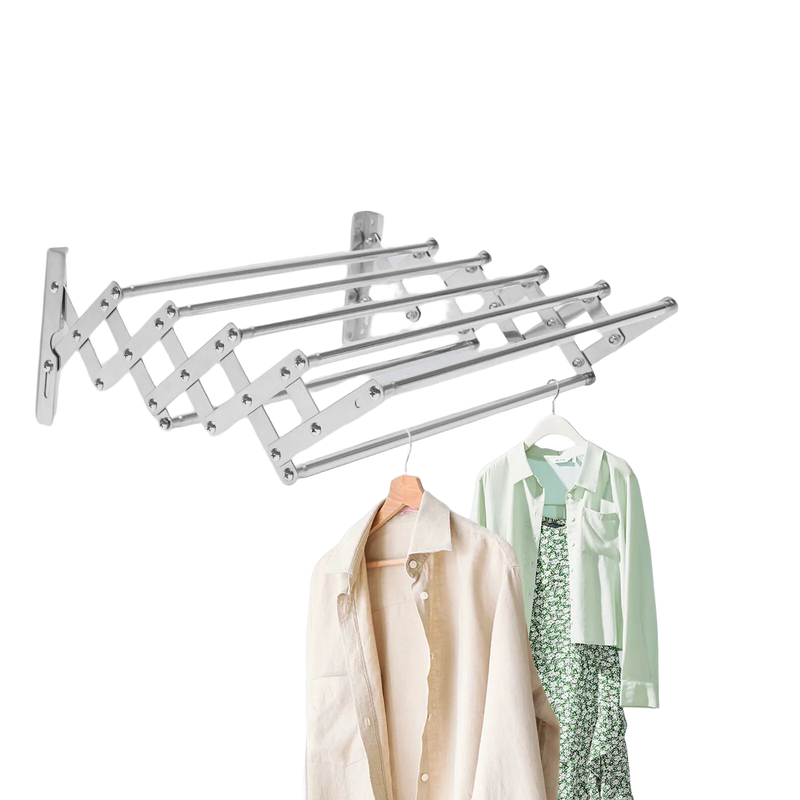 Tendedero de Pared Retráctil para Ropa, Colgador Plegable
