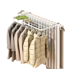 Tendedero de Pared para Radiador - Estante Secador Plegable - Ahorro de Espacio para Prendas de Invierno (Negro/Blanco)