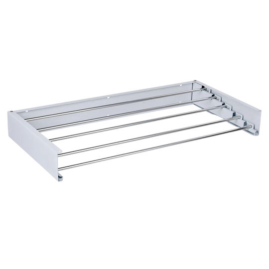 Tendedero de Pared Retráctil T-LoVendo - Plegable y Compacto de Aluminio con 5 Varillas para Interior y Exterior, Ahorro de Energía y Espacio