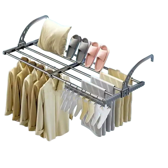 Tendedero de Radiador Plegable de Acero al Carbono Ajustable y Retráctil, Ahorro de Espacio para Ropa