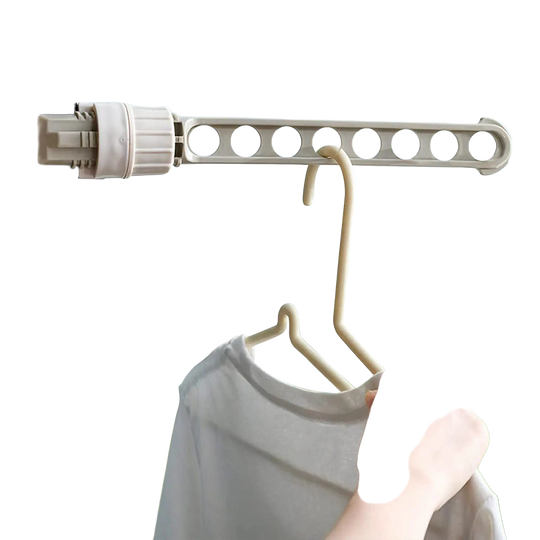 Tendedero de Ropa con 8 Agujeros para Ventana - Secador de Balcón Plegable
