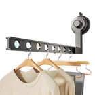 Tendedero de Ropa con Ventosa, Plegable y Colgador de Pared para Interior y Exterior