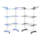 Tendedero de ropa de 4 niveles con ruedas, plegable, 64x75x170 cm, gran capacidad, fácil montaje, interior y exterior, disponible en 2 colores