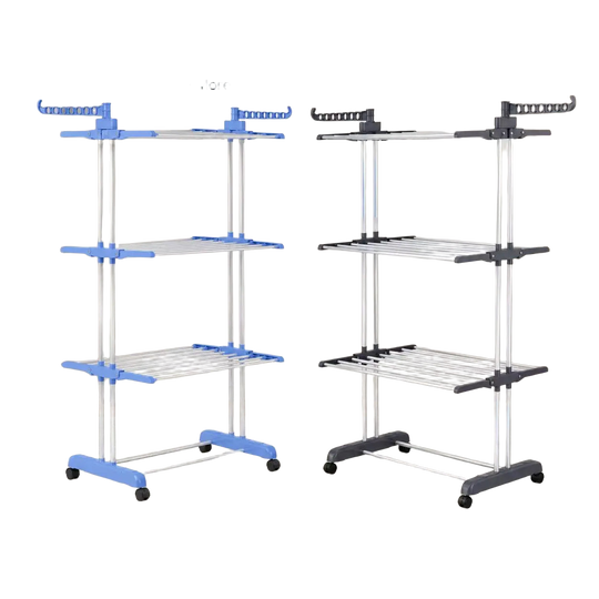 Tendedero de ropa de 4 niveles con ruedas, plegable, 64x75x170 cm, gran capacidad, fácil montaje, interior y exterior, disponible en 2 colores