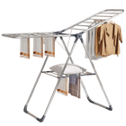 Tendedero de Ropa de Acero Inoxidable con Alas, Plegable y Multifuncional, Sin Instalación