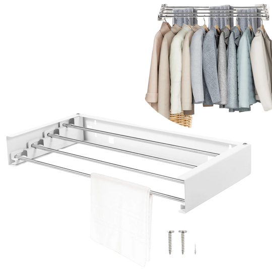 Tendedero de Ropa de Acero Inoxidable, Invisible y Plegable para Pared