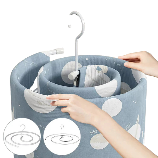 Tendedero de Ropa de Espirales Redondos Multifuncional para Balcón