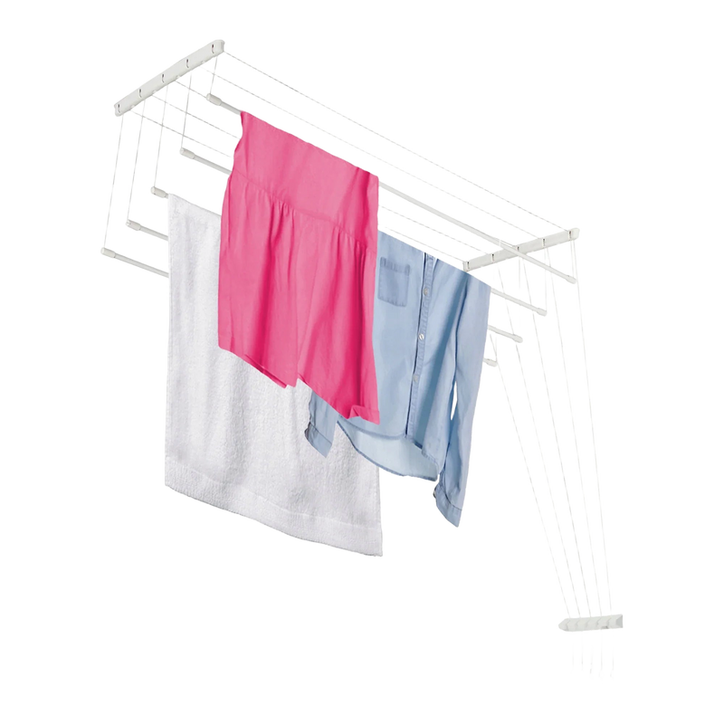 Tendedero de ropa de techo KADAX, 5 barras, 110 cm, sólido y duradero