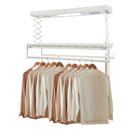 Tendedero de Ropa Eléctrico Retráctil de Techo con Control Remoto, Varilla Ajustable, Desinfección y Luz UV para Lavandería en Casa
