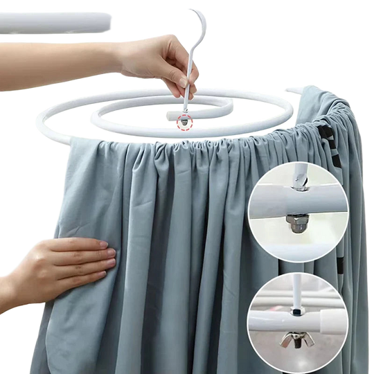 Tendedero de Ropa Giratorio en Espiral Multifuncional para Sábanas y Edredones