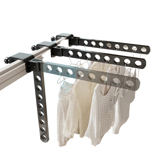 Tendedero de Ropa Giratorio y Plegable de Aluminio para Pared
