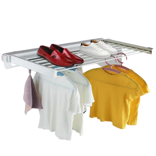 Tendedero de Ropa Invisible, Retráctil y Multifuncional para Baño y Balcón