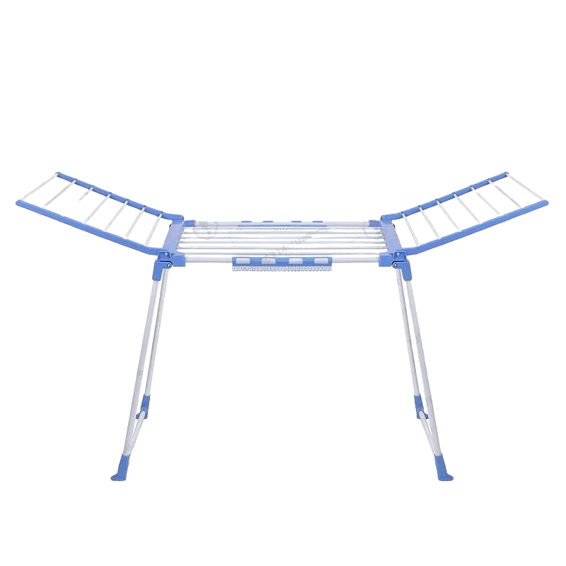 Tendedero de ropa metálico plegable en forma de ala, vertical y fácil de instalar