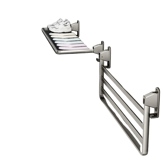 Tendedero de ropa para balcón de aluminio plegable, montaje en pared sin perforación, ahorrador de espacio