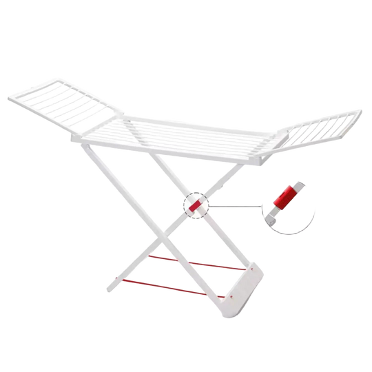 Tendedero de Ropa Plegable Blanco 20m² – Autoportante, Ahorro de Espacio, Resistente, 180x108x55 cm para Balcón y Jardín