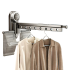 Tendedero de ropa plegable con ventosa de pared, secador portátil y colgador