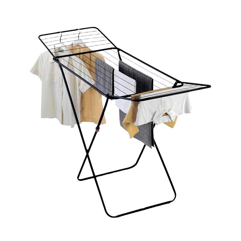 Tendedero de ropa plegable Criscolor - Secador metálico independiente 180x50x105 cm con alas extensibles, alta capacidad, diseño compacto, ideal para