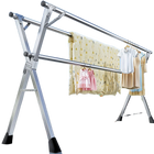 Tendedero de Ropa Plegable de 200 cm, Acero Inoxidable, para Interior y Exterior