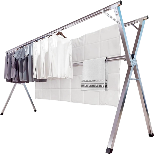 Tendedero de Ropa Plegable de 2M de Acero Inoxidable