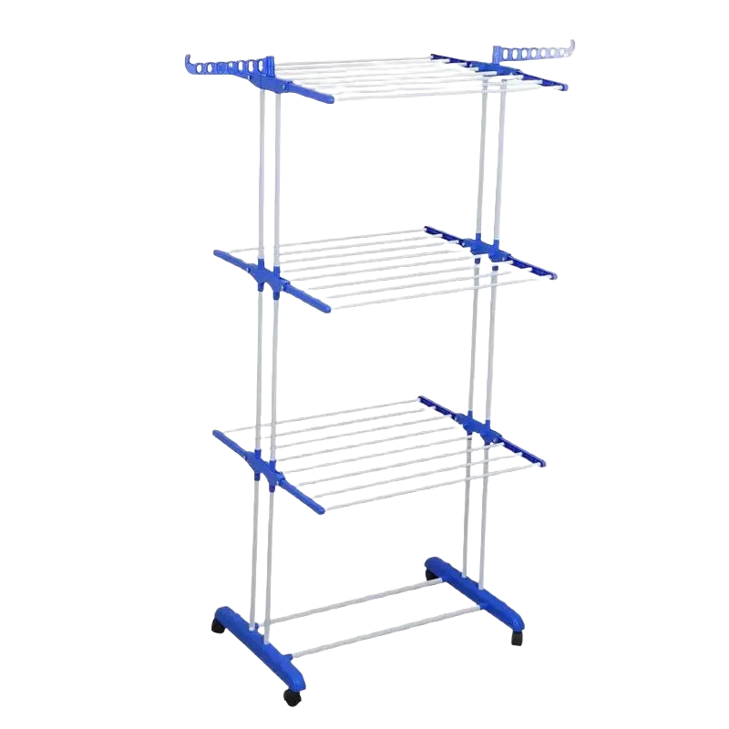 Tendedero de Ropa Plegable de 4 Niveles, Kynley Acero Inoxidable Vertical con Ruedas para Uso Interior y Exterior, Estable y Plegable, Ideal para Seca