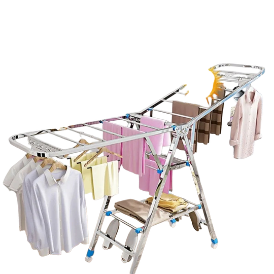 Tendedero de Ropa Plegable de Acero Inoxidable para Interior y Exterior – Balcón, Jardín y Más