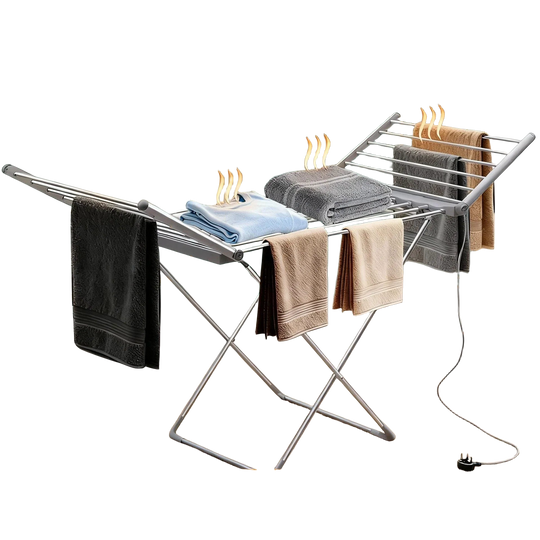 Tendedero de Ropa Plegable de Aleación de Aluminio con Calefacción