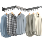Tendedero de Ropa Plegable de Aleación de Aluminio, Retráctil y Montaje en Pared para Balcón, Dormitorio, Cocina, Sala de Estar