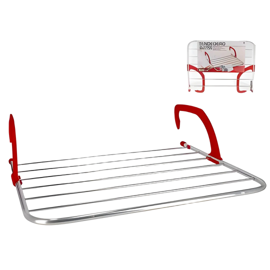 Tendedero de Ropa Plegable de Aluminio Karawan - Capacidad de 7m, Compacto 62x50x16.5 cm, Ligero y Fácil Instalación