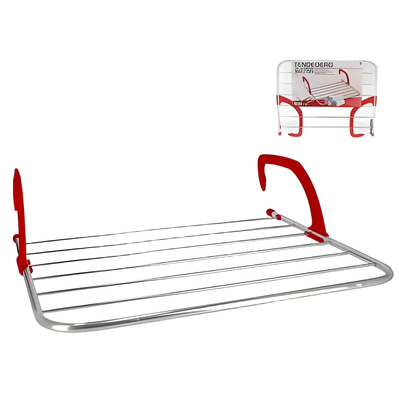 Tendedero de Ropa Plegable de Aluminio Karawan - Capacidad de 7m, Compacto 62x50x16.5 cm, Ligero y Fácil Instalación