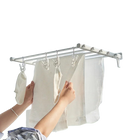 Tendedero de Ropa Plegable de Interior y Exterior, Percha Oculta Extensible de Pared para Balcón