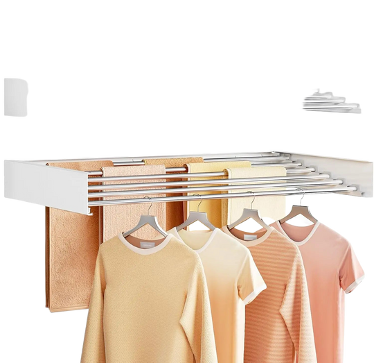 Tendedero de Ropa Plegable de Pared - Ahorra Espacio