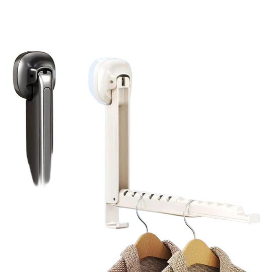 Tendedero de Ropa Plegable de Pared con Ventosa, Retráctil y Portátil