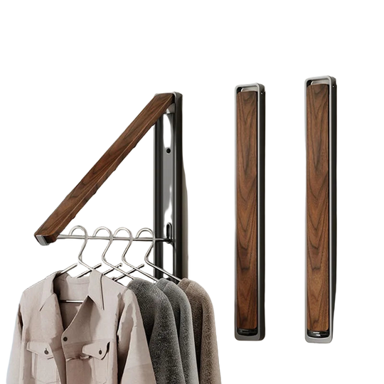 Tendedero de Ropa Plegable de Pared Sin Taladro de Aluminio y Ahorro de Espacio para Balcón y Interior