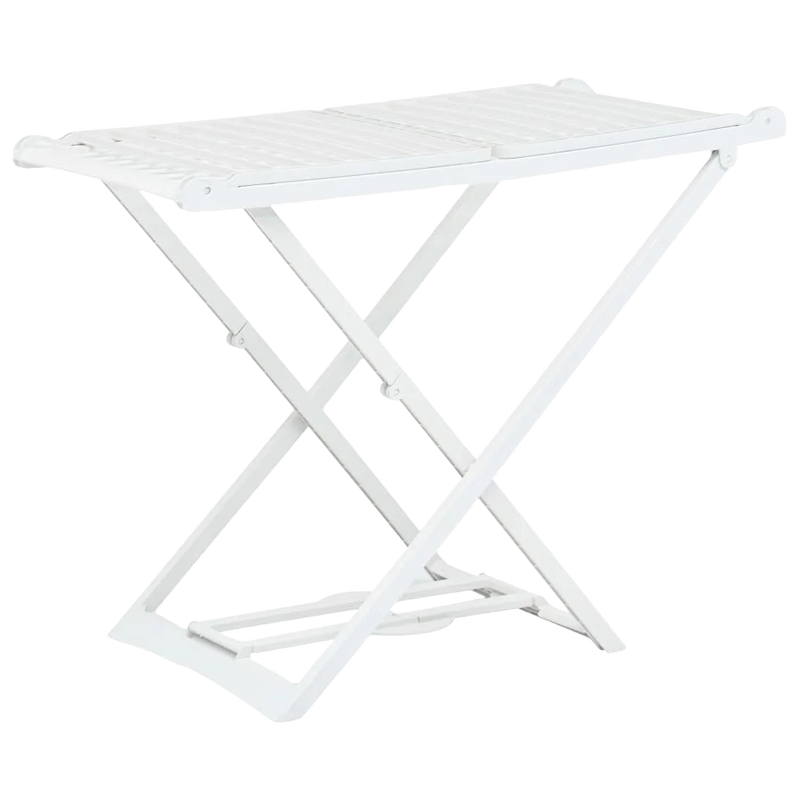 Tendedero de Ropa Plegable de Plástico vidaXL, blanco resistente con dimensiones 185x56x110 cm, plegable para fácil almacenamiento, adecuado para inte