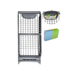 Tendedero de Ropa Plegable de Resina con Ruedas y Bloqueo de Seguridad