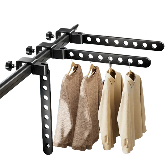 Tendedero de Ropa Plegable Giratorio de Pared - Aluminio Resistente y Ahorro de Espacio