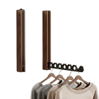 Tendedero de Ropa Plegable Invisible de Madera de Nogal