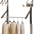 Tendedero de ropa plegable invisible extensible para pared sin taladro