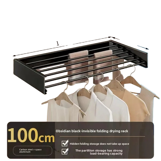 Tendedero de Ropa Plegable Invisible para Pared, Extensible para Interior, Balcón, Baño
