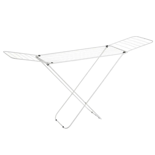 Tendedero de Ropa Plegable Lola Home con Alas Metálicas Blancas 182x95x47 cm